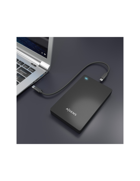 AISENS ASE-2542B caja para disco duro externo Caja de disco duro (HDD) Negro 2.5"