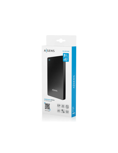 AISENS ASE-2542B caja para disco duro externo Caja de disco duro (HDD) Negro 2.5"