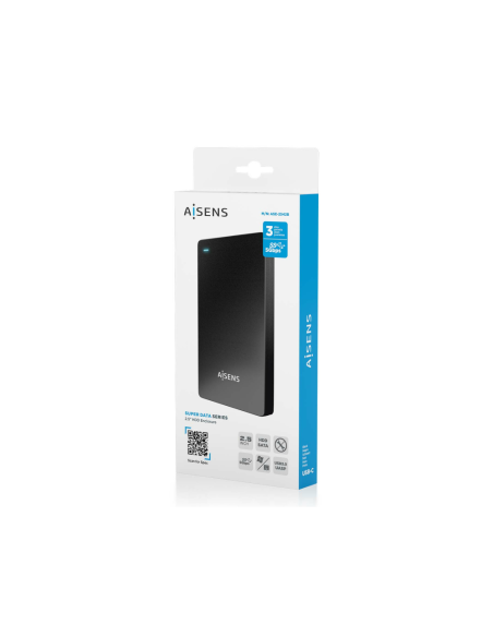 AISENS ASE-2542B caja para disco duro externo Caja de disco duro (HDD) Negro 2.5"