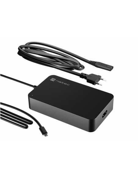 NATEC Grayling adaptador e inversor de corriente Interior 90 W Negro