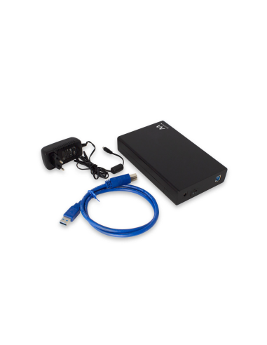 Ewent EW7056 caja para disco duro externo Caja de disco duro (HDD) Negro 3.5"