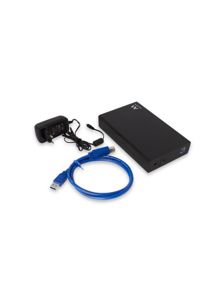 Ewent EW7056 caja para disco duro externo Caja de disco duro (HDD) Negro 3.5"