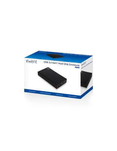 Ewent EW7056 caja para disco duro externo Caja de disco duro (HDD) Negro 3.5"