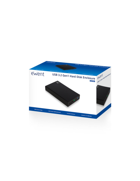 Ewent EW7056 caja para disco duro externo Caja de disco duro (HDD) Negro 3.5"