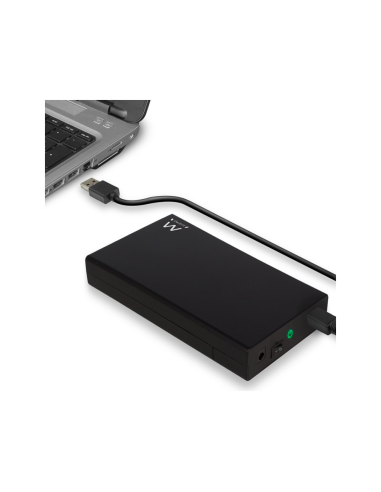 Ewent EW7056 caja para disco duro externo Caja de disco duro (HDD) Negro 3.5"