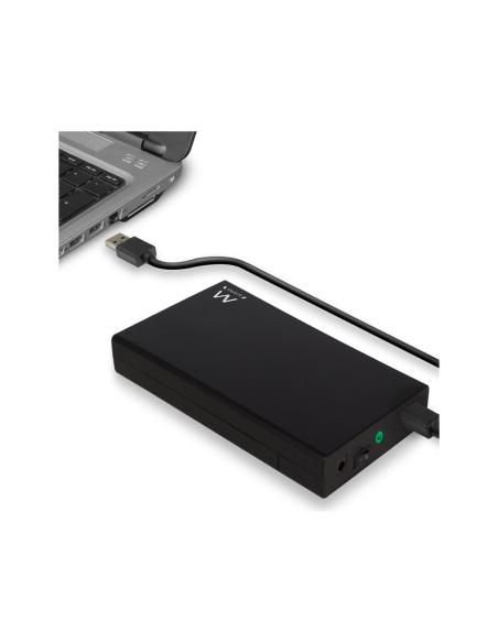 Ewent EW7056 caja para disco duro externo Caja de disco duro (HDD) Negro 3.5"