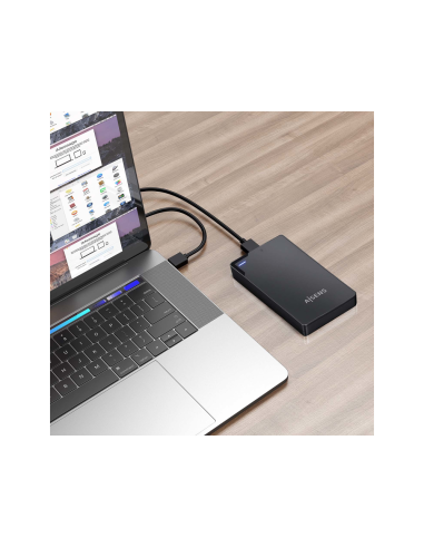 AISENS Caja Externa 2,5? 9.5mm SATA a USB 3.0/USB3.1 Gen1, Negra