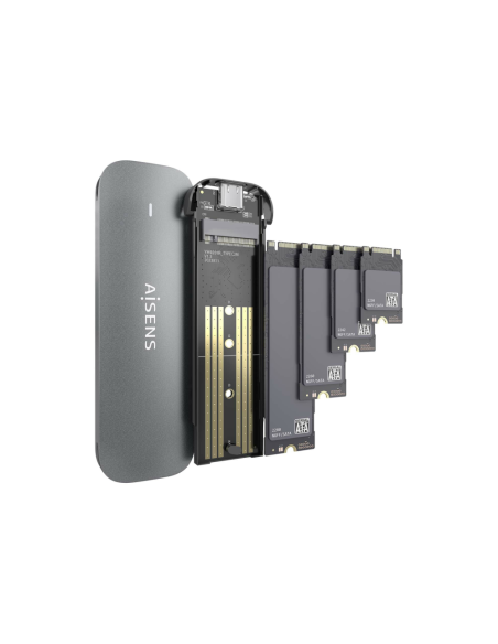 AISENS ASM2-006GRY caja para disco duro externo Caja externa para unidad de estado sólido (SSD)