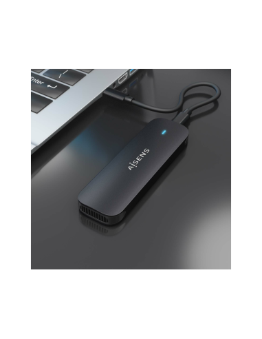 AISENS ASM2-024B caja para disco duro externo Caja externa para unidad de estado sólido (SSD) Negro