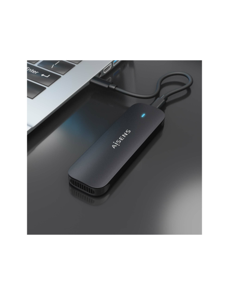 AISENS ASM2-024B caja para disco duro externo Caja externa para unidad de estado sólido (SSD) Negro