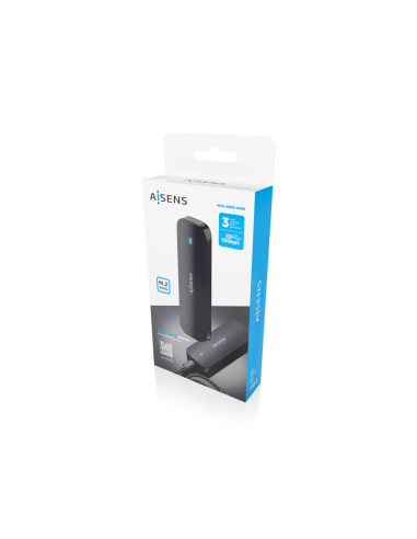 AISENS ASM2-024B caja para disco duro externo Caja externa para unidad de estado sólido (SSD) Negro