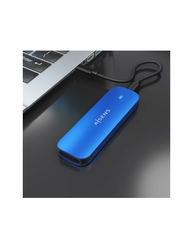 AISENS ASM2-026BLU caja para disco duro externo Caja externa para unidad de estado sólido (SSD) Azul M.2