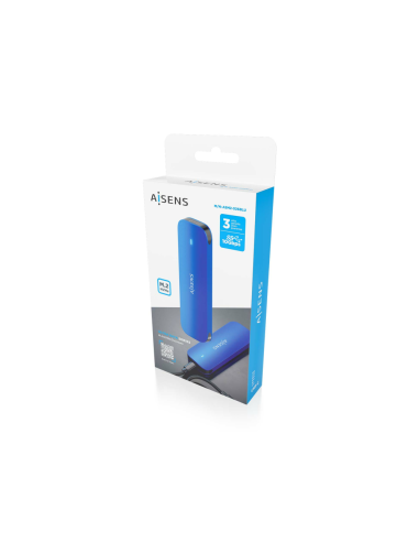 AISENS ASM2-026BLU caja para disco duro externo Caja externa para unidad de estado sólido (SSD) Azul M.2