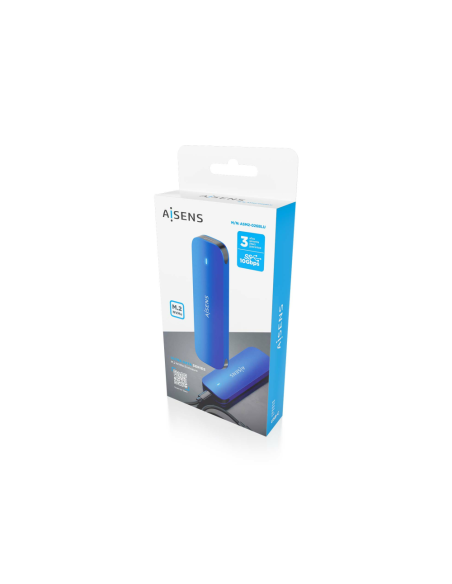 AISENS ASM2-026BLU caja para disco duro externo Caja externa para unidad de estado sólido (SSD) Azul M.2