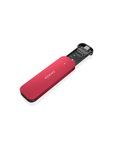AISENS ASM2-027RED caja para disco duro externo Caja externa para unidad de estado sólido (SSD) Rojo M.2