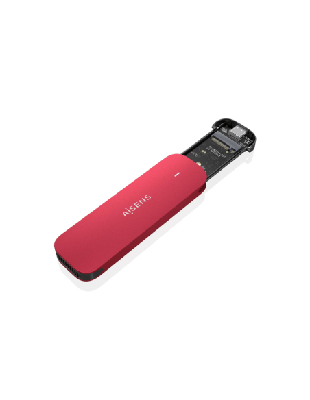 AISENS ASM2-027RED caja para disco duro externo Caja externa para unidad de estado sólido (SSD) Rojo M.2