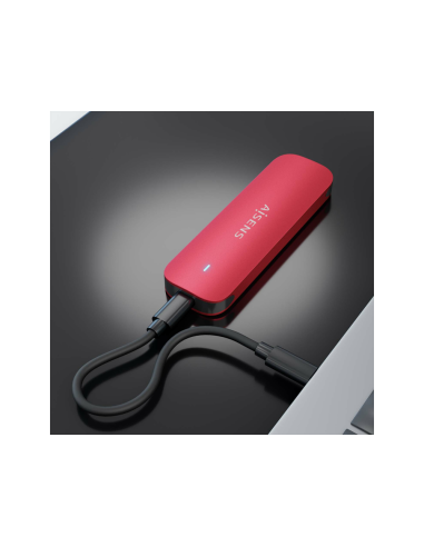 AISENS ASM2-027RED caja para disco duro externo Caja externa para unidad de estado sólido (SSD) Rojo M.2