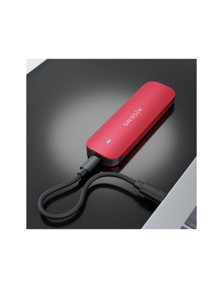 AISENS ASM2-027RED caja para disco duro externo Caja externa para unidad de estado sólido (SSD) Rojo M.2
