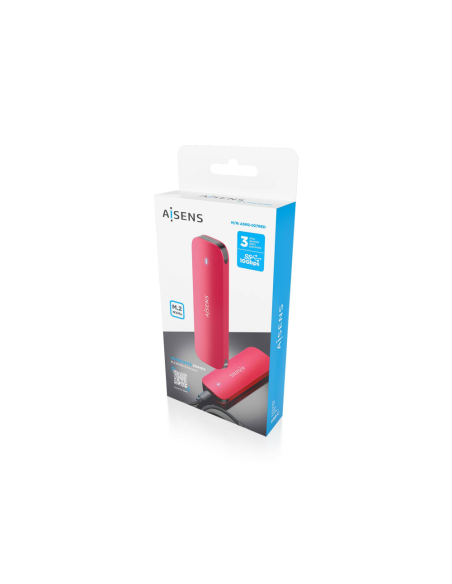 AISENS ASM2-027RED caja para disco duro externo Caja externa para unidad de estado sólido (SSD) Rojo M.2