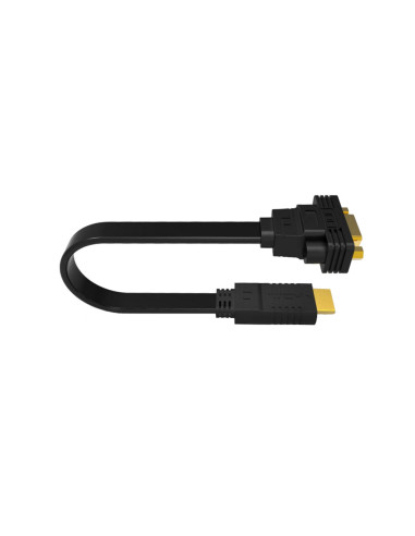 Ewent EW9869 adaptador de cable de vídeo 0,15 m HDMI tipo A (Estándar) VGA (D-Sub) Negro
