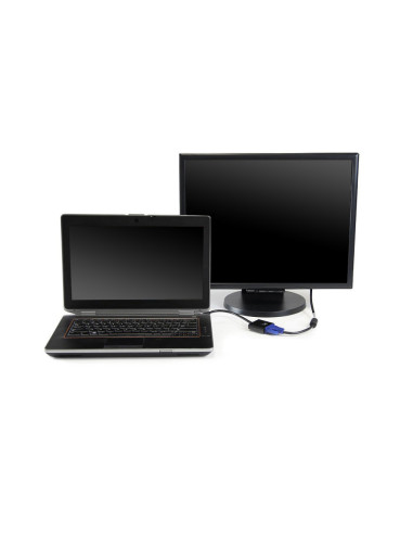 Ewent EW9864 adaptador de cable de vídeo 0,2 m HDMI VGA, 3.5mm Negro