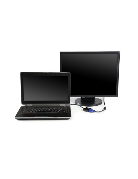 Ewent EW9864 adaptador de cable de vídeo 0,2 m HDMI VGA, 3.5mm Negro