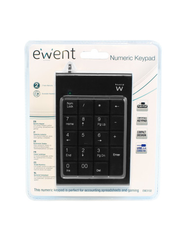 Ewent EW3102 teclado numérico PC/servidor USB Negro