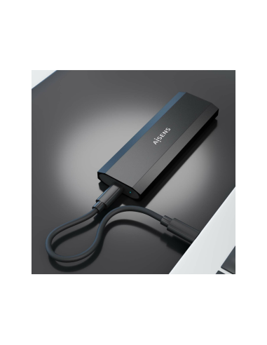 AISENS ASM2-028B caja para disco duro externo Caja externa para unidad de estado sólido (SSD) Negro