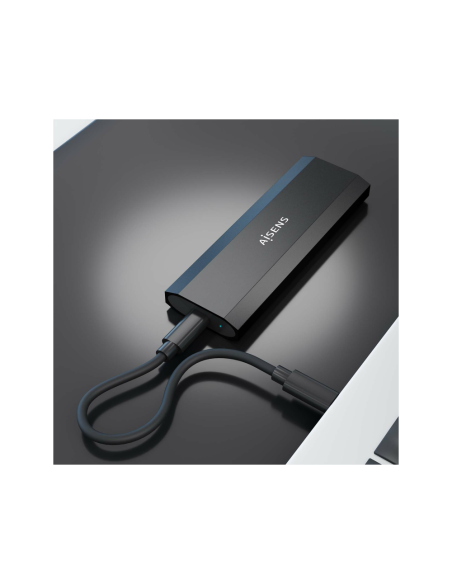 AISENS ASM2-028B caja para disco duro externo Caja externa para unidad de estado sólido (SSD) Negro