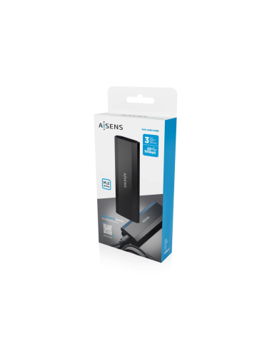 AISENS ASM2-028B caja para disco duro externo Caja externa para unidad de estado sólido (SSD) Negro