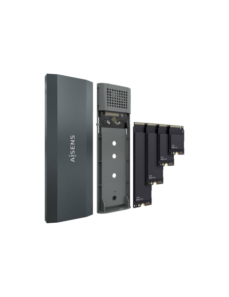 AISENS ASM2-029GR caja para disco duro externo Caja externa para unidad de estado sólido (SSD)