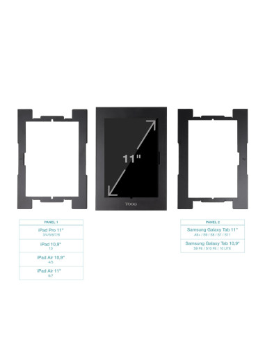 TooQ Marco Antirrobo para Tablets de 11”, Negro