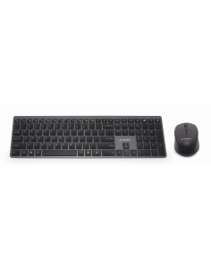 Gembird KBS-ECLIPSE-M500-PT teclado Ratón incluido Universal RF inalámbrico QWERTY Portugués Gris