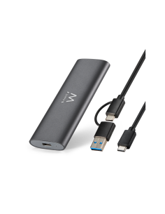 Ewent EW7060 caja para disco duro externo Caja externa para unidad de estado sólido (SSD) Gris Oscuro