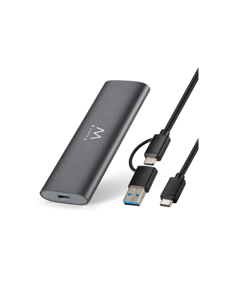 Ewent EW7060 caja para disco duro externo Caja externa para unidad de estado sólido (SSD) Gris Oscuro