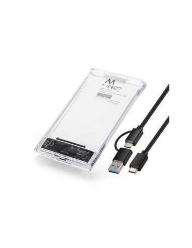 Ewent EW7064 caja para disco duro externo Caja externa para unidad de estado sólido (SSD) Transparente 2.5"
