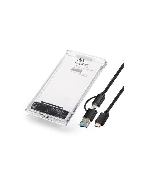 Ewent EW7064 caja para disco duro externo Caja externa para unidad de estado sólido (SSD) Transparente 2.5"