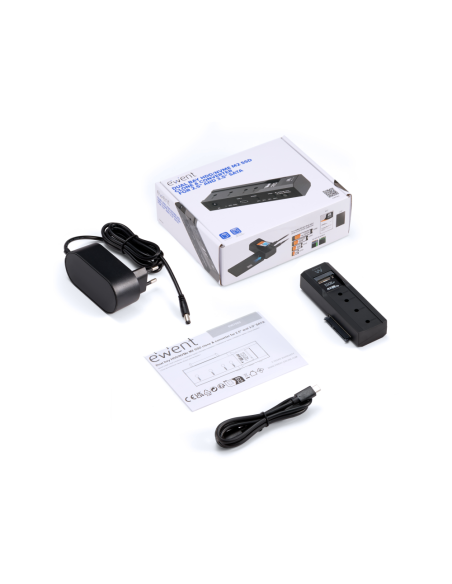 Ewent EW7065 caja para disco duro externo Carcasa de disco duro/SSD Negro 2.5/3.5"