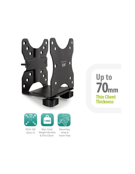Ewent EW1517 soporte y montura para estación de trabajo/PC todo en uno 5 kg Negro