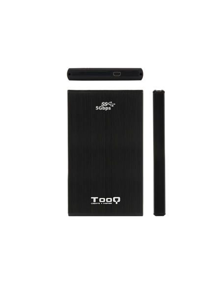 TooQ TQE-2522B caja para disco duro externo Caja de disco duro (HDD) Negro 2.5"