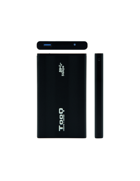 TooQ TQE-2524B caja para disco duro externo Caja de disco duro (HDD) Negro 2.5"