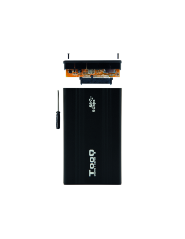 TooQ TQE-2524B caja para disco duro externo Caja de disco duro (HDD) Negro 2.5"