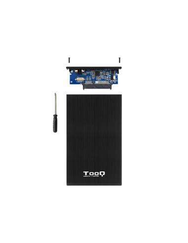 TooQ TQE-2527B caja para disco duro externo Caja de disco duro (HDD) Negro 2.5"