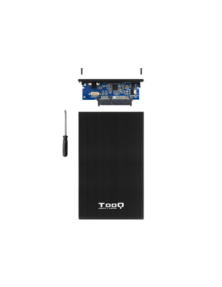 TooQ TQE-2527B caja para disco duro externo Caja de disco duro (HDD) Negro 2.5"