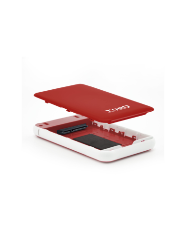 TooQ TQE-2528R caja para disco duro externo Caja externa para unidad de estado sólido (SSD) Rojo 2.5"