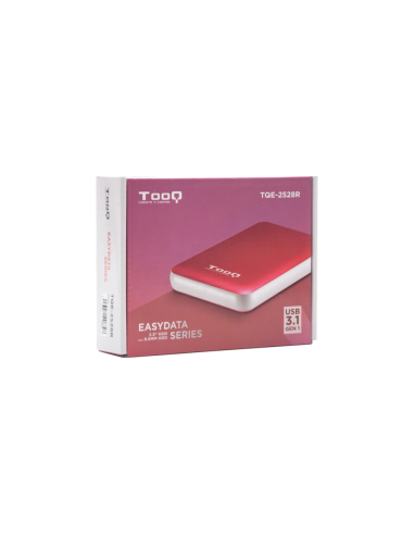 TooQ TQE-2528R caja para disco duro externo Caja externa para unidad de estado sólido (SSD) Rojo 2.5"