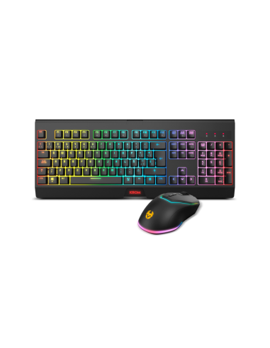 Krom KABALA teclado Ratón incluido Juego RF inalámbrico QWERTY Español Negro