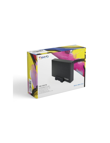 TooQ TQE-3527B caja para disco duro externo Caja de disco duro (HDD) Negro 3.5"