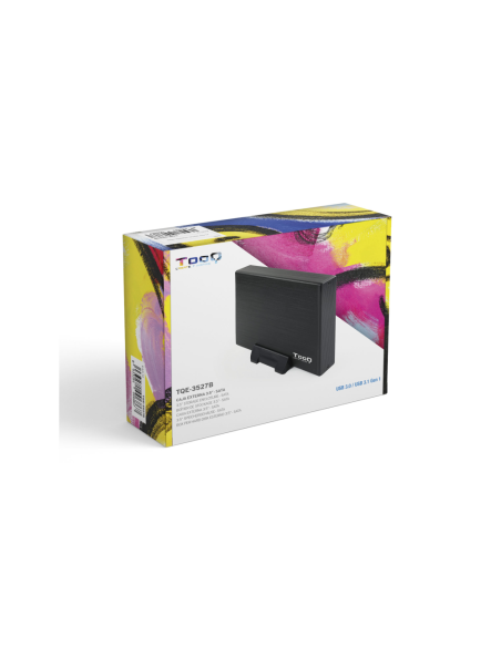 TooQ TQE-3527B caja para disco duro externo Caja de disco duro (HDD) Negro 3.5"