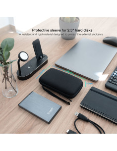 TooQ Estuche Protector para Caja Externa de 2.5”, Negro 2